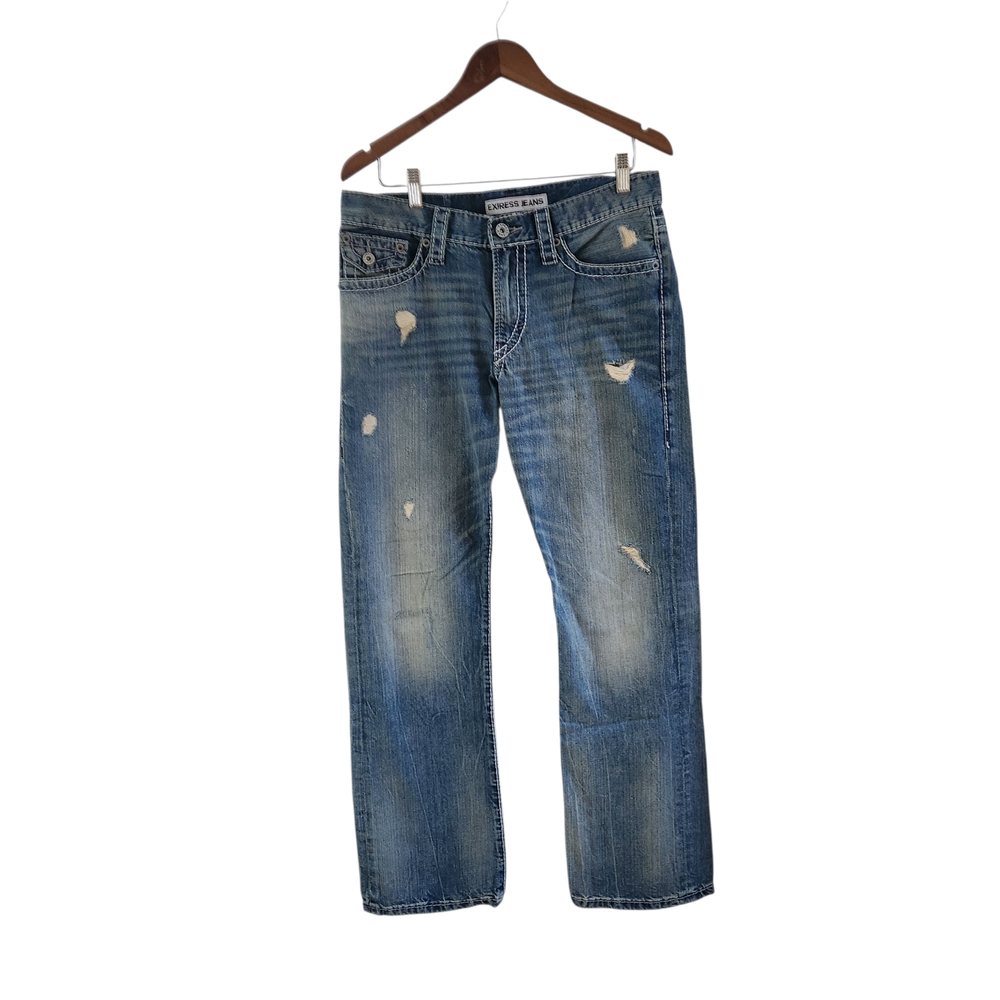 EXPRESS men's jeans 31x34 Kingston Classic Fit Boot Cut Flap Pockets RARE